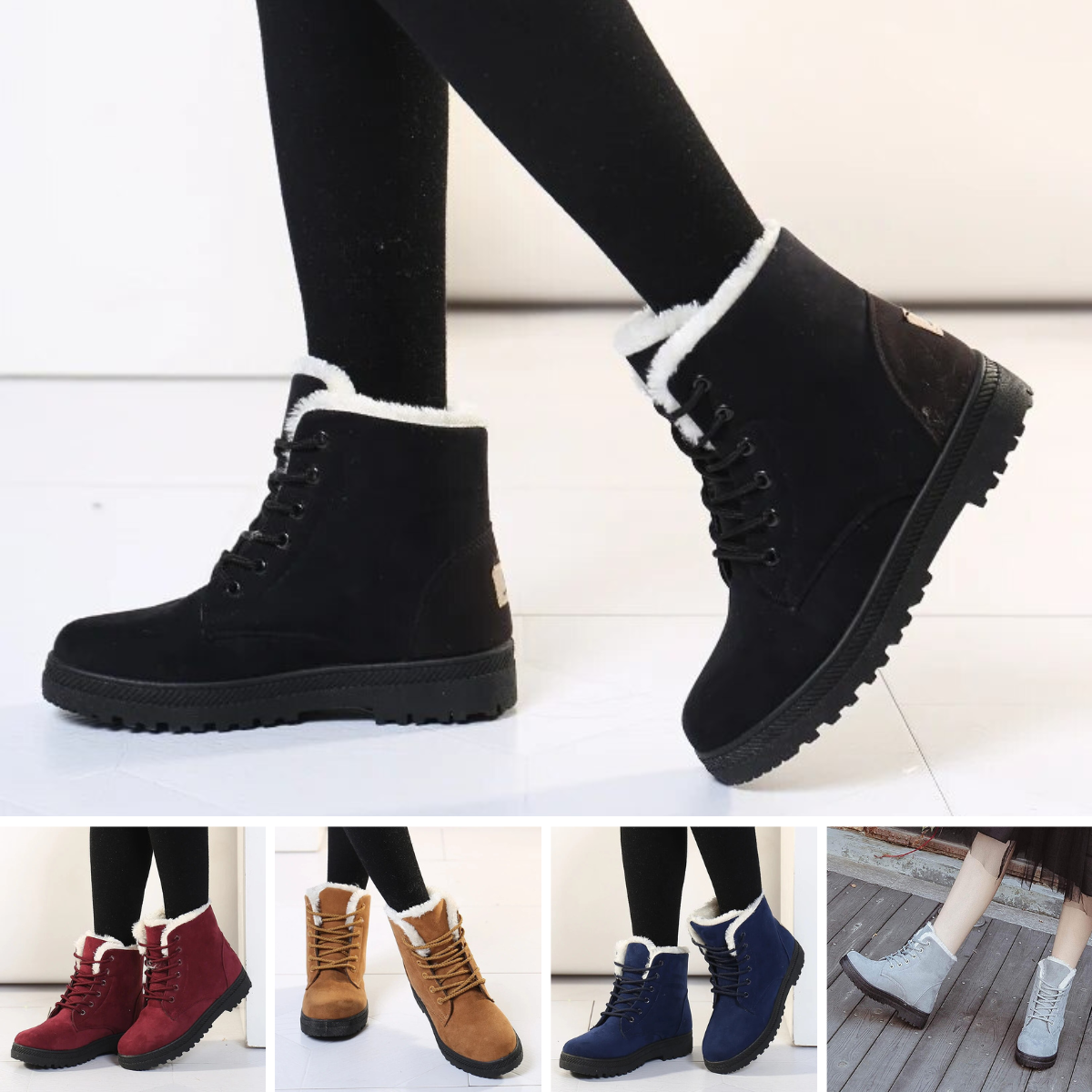 GR | Non-slip snow boots with laces