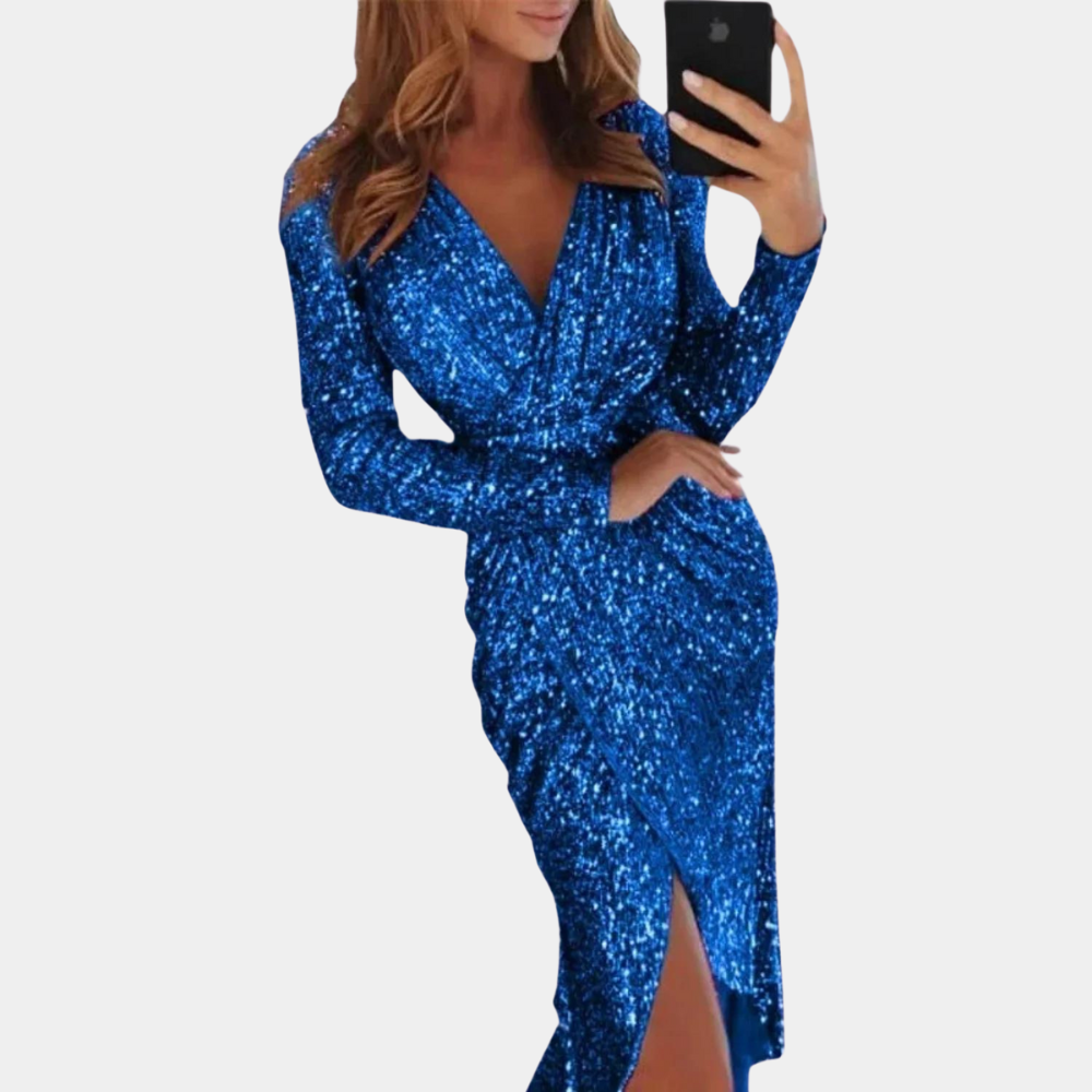 GR | Women's sequined dress with front slit