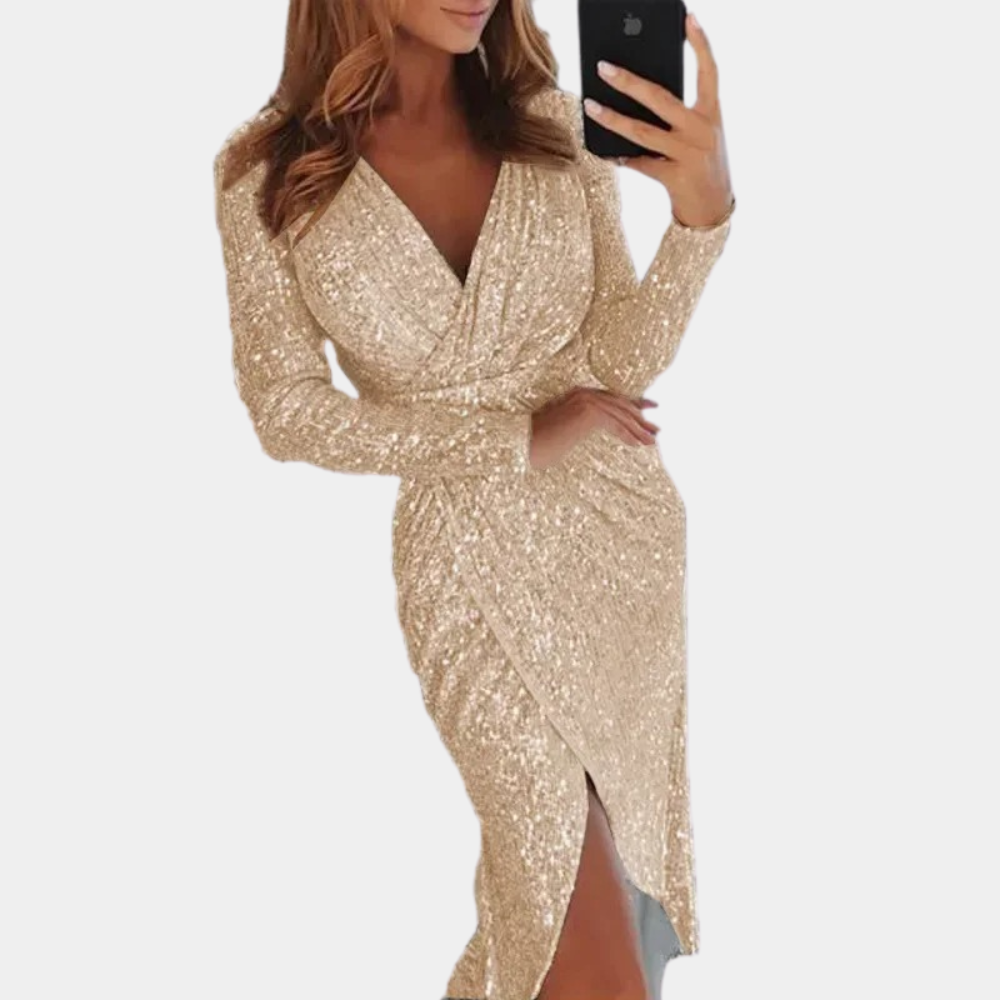 GR | Women's sequined dress with front slit