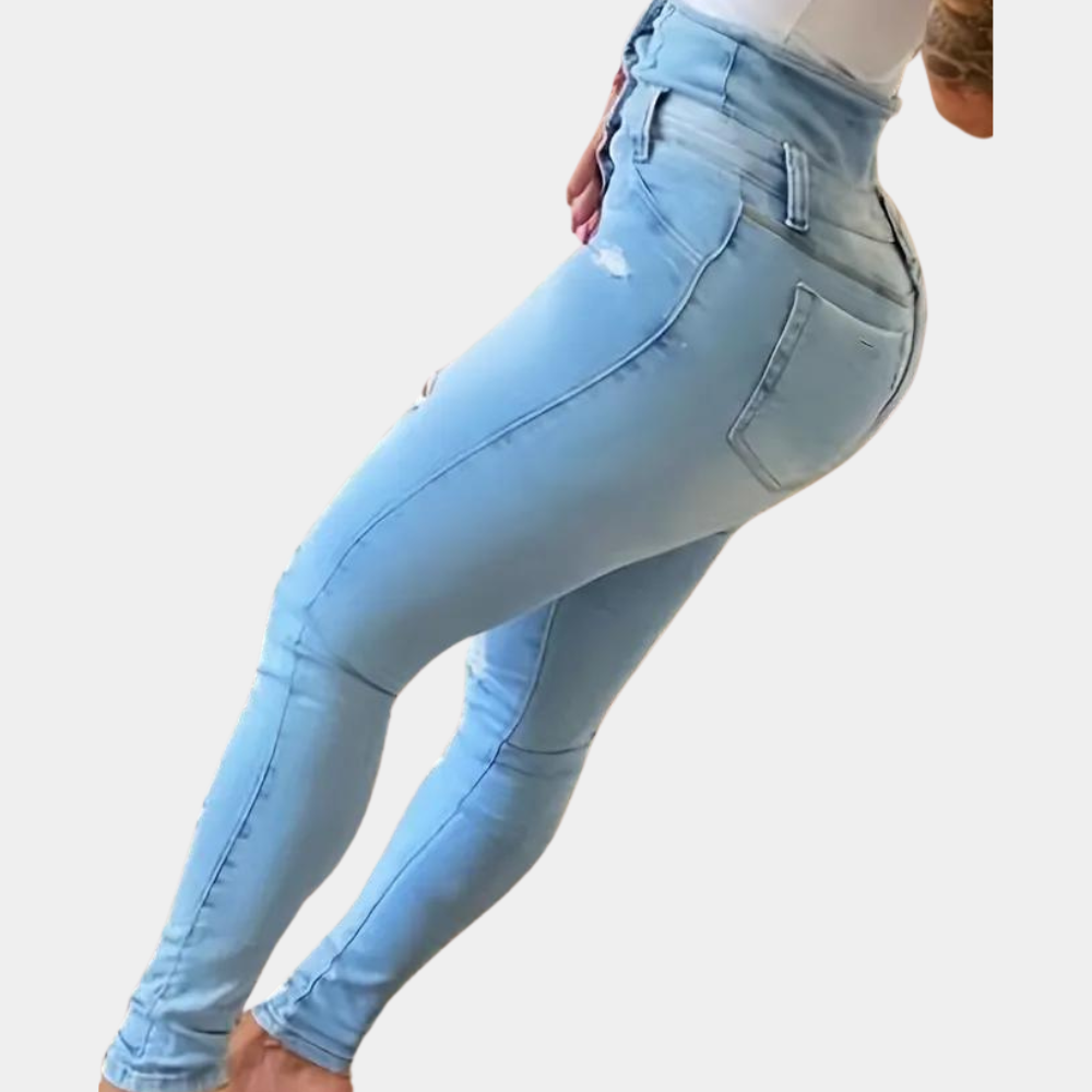GR | Ripped High Waist Jeans for Women