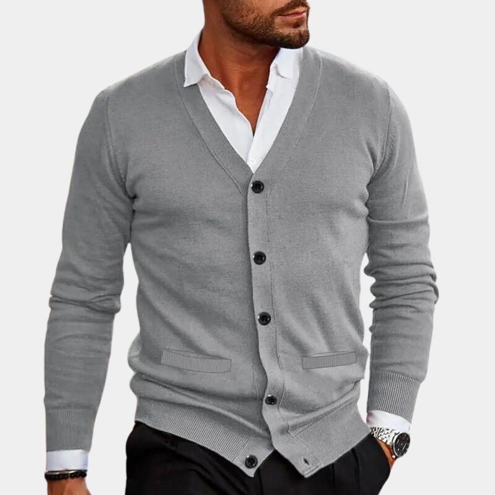 GR | Lässige Strickjacke mit Knöpfen