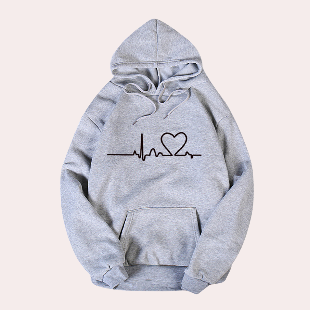 GR | Sehr Bequemer Damen Hoodie mit Kapuze, Der Ein Gemütliches, Minimalistisches Aussehen Verleiht