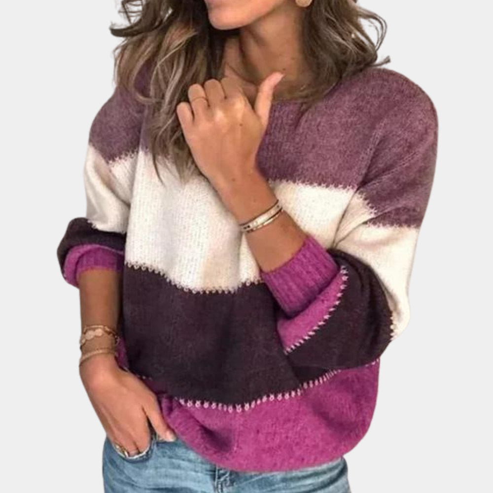 GR | Stilvoll Gestreifter Pullover Für Damen