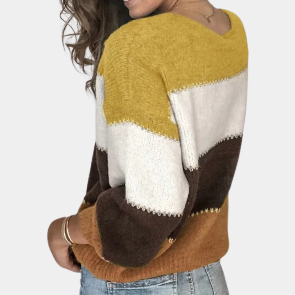 GR | Stilvoll Gestreifter Pullover Für Damen