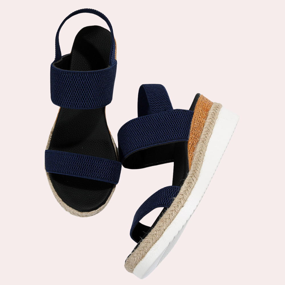 GR | Women's Casual Wedge Sandals with Double Strap