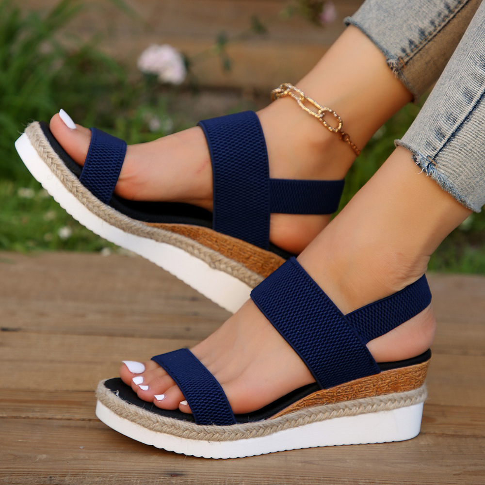 GR | Women's Casual Wedge Sandals with Double Strap