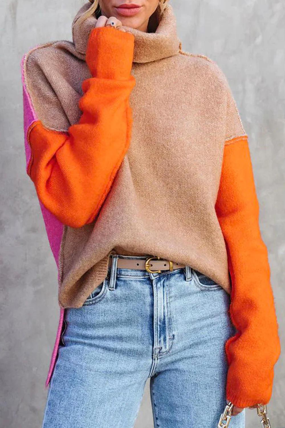 GR – Farbblockpullover im Wintertrend