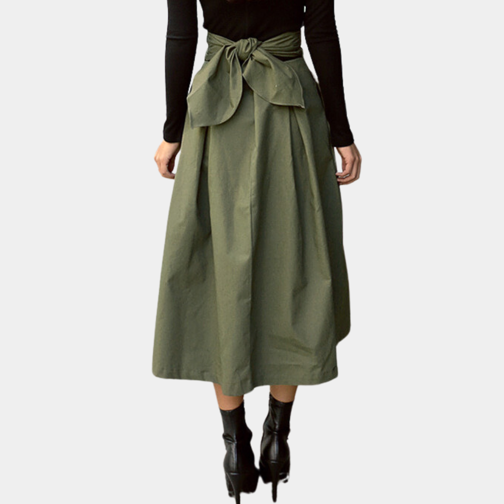 GR | Damen Rock Mit Hoher Taille Und Schleife