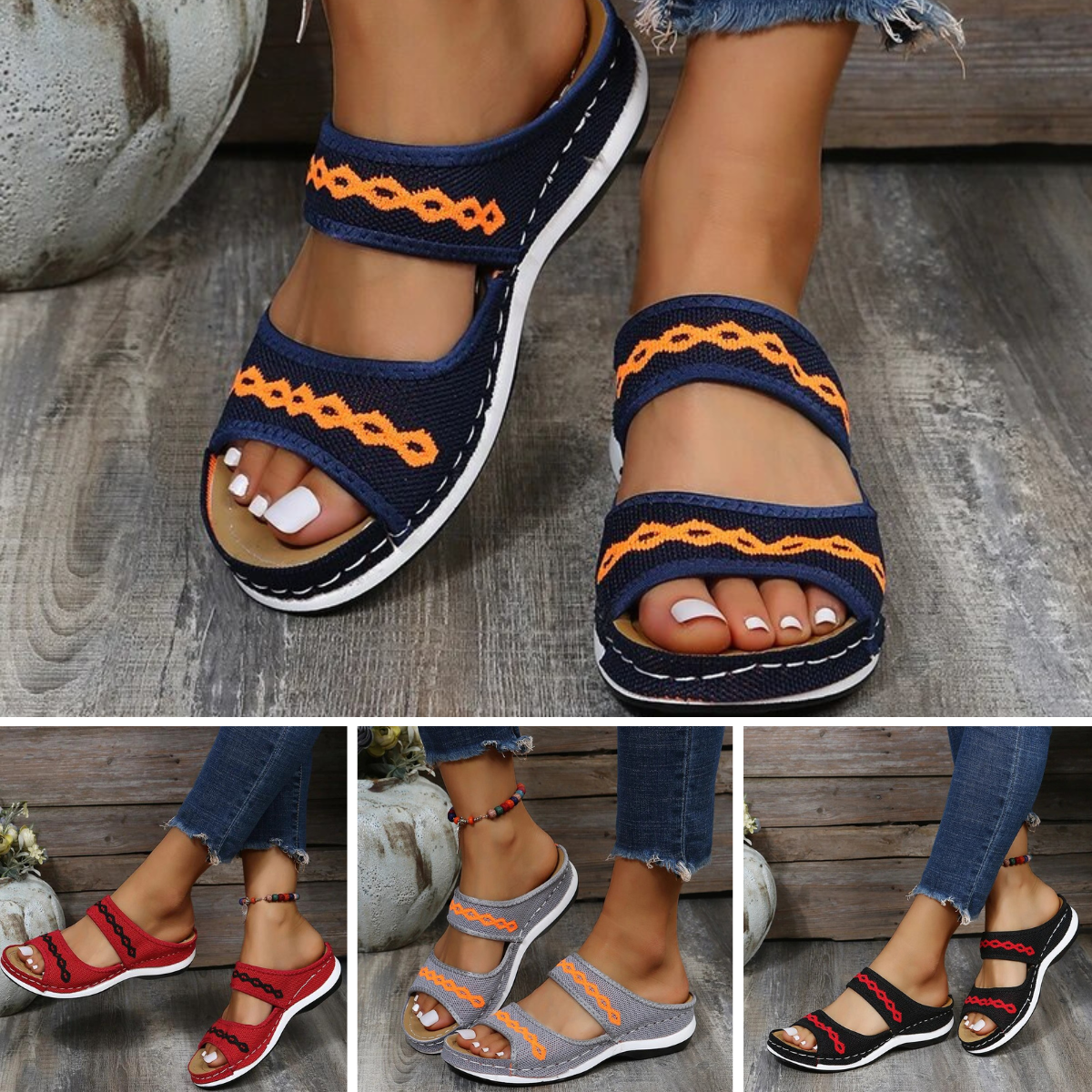 GR | Orthopedic Leather Sandals for Women