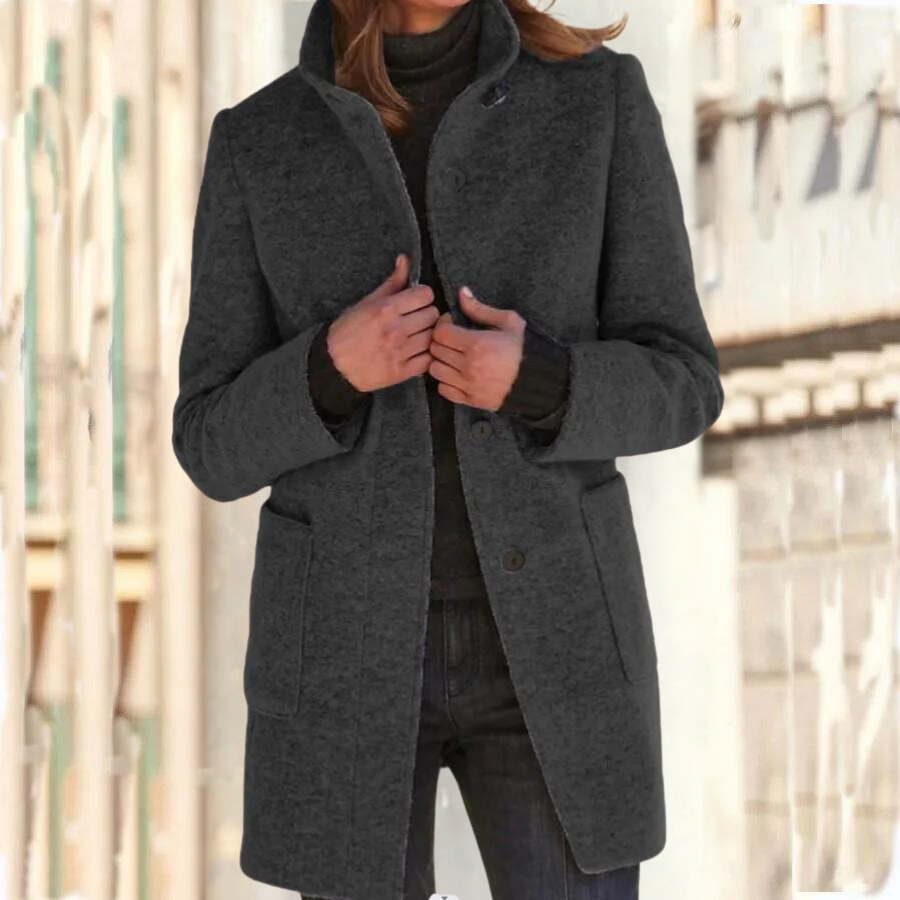 Women's stand-up collar coat - Camille