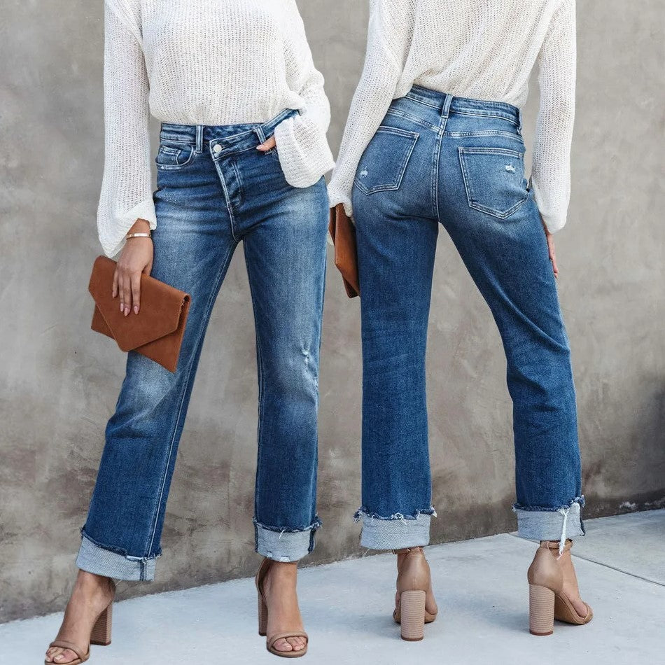 GR | Trendy Jeanshose mit Hoher Taille