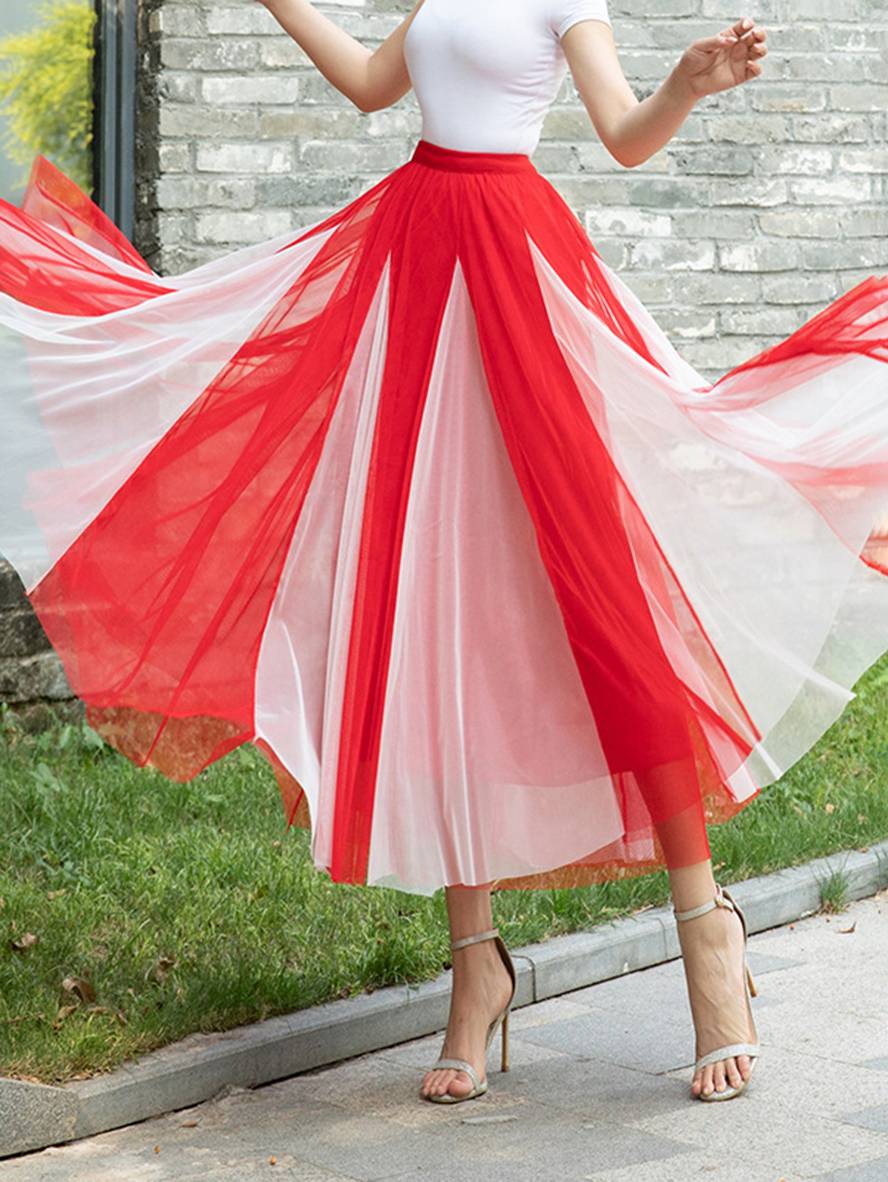 GR | Elegante Freizeit-Tüll-Tutu-Rock für Frauen