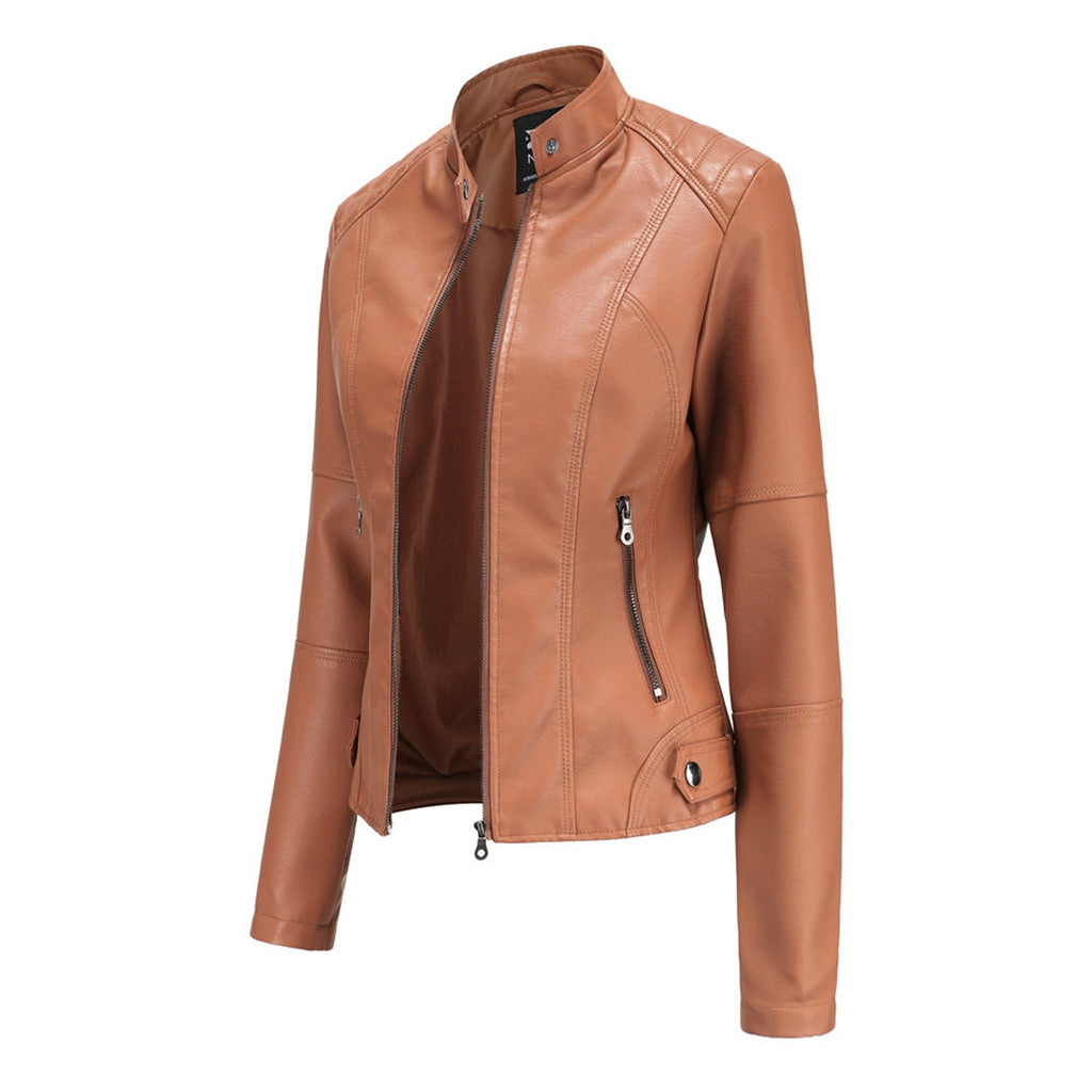 GR GLAM: Modern leather jacket for women 