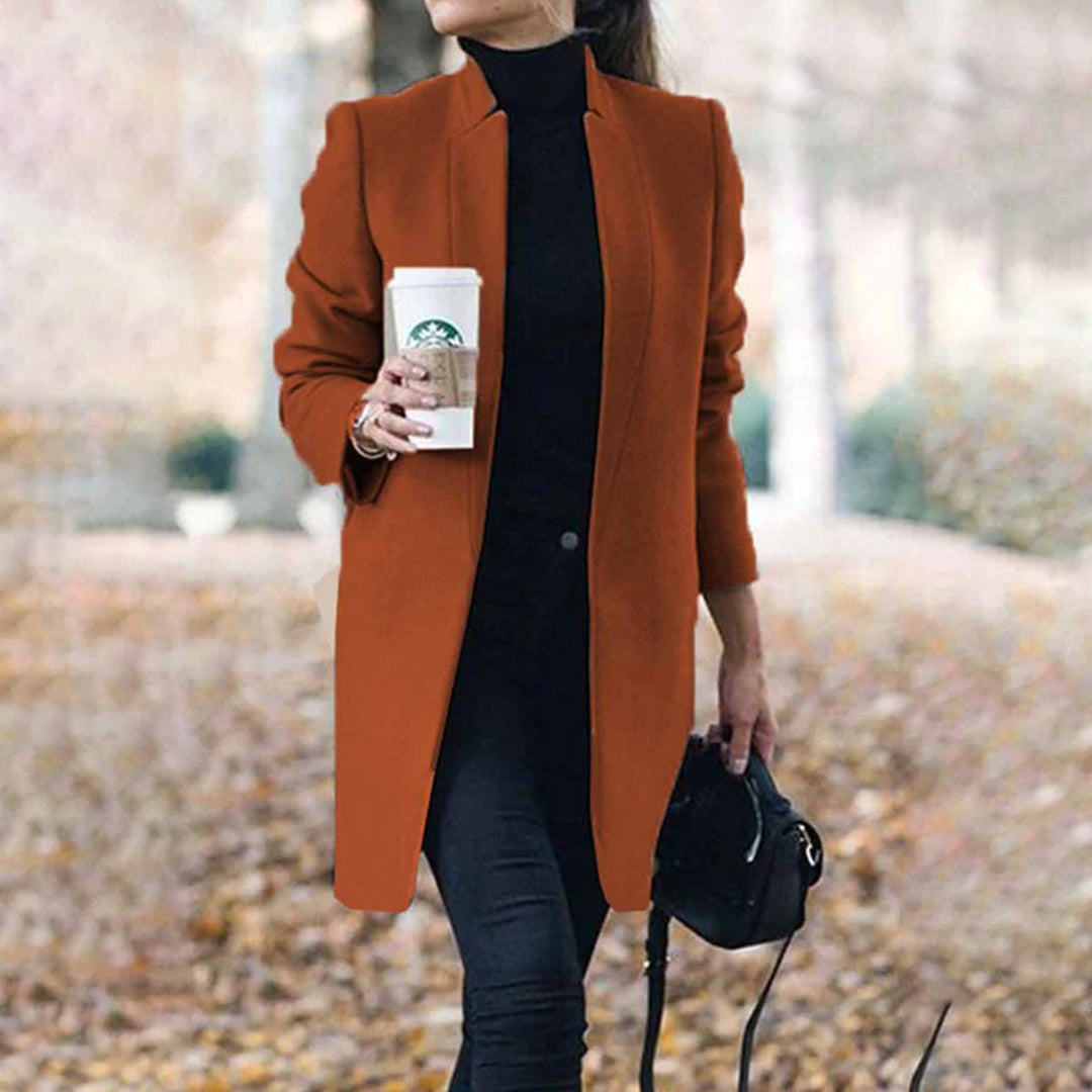 GR - Women's classic collarless coat