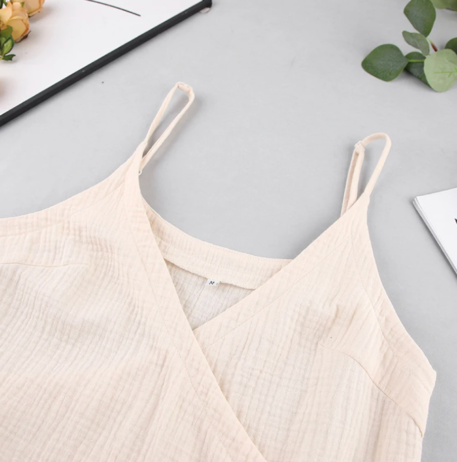 GR | Sommerkleid Atmungsaktiver Baumwollmix Lässig & Elegant Sommergrundlage
