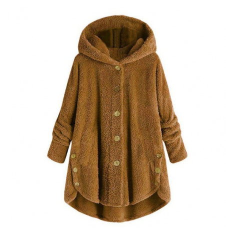GR hooded coat for women made of warm wool. 