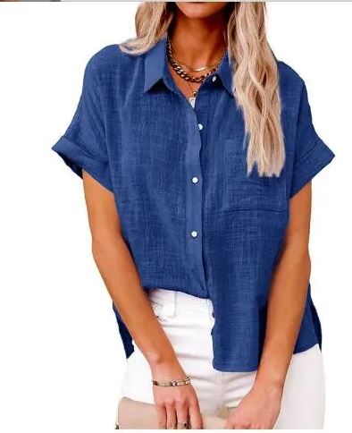 GR | Women's Stylish Denim Blouse Top - Casual and Modern Look