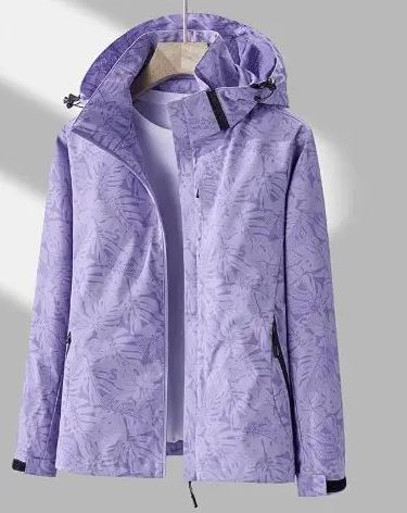GR | Waterproof women's hooded rain jacket