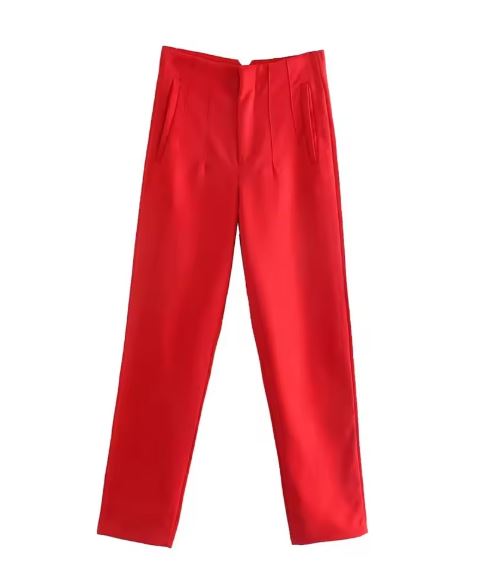 GR Vintage Hose mit geradem Reißverschluss und erhöhter Taille