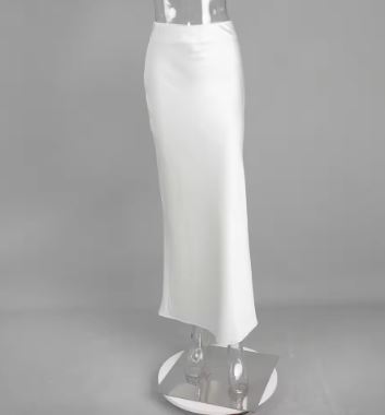 GR | Satin-Midi-Rock mit Fließendem Design für Damen