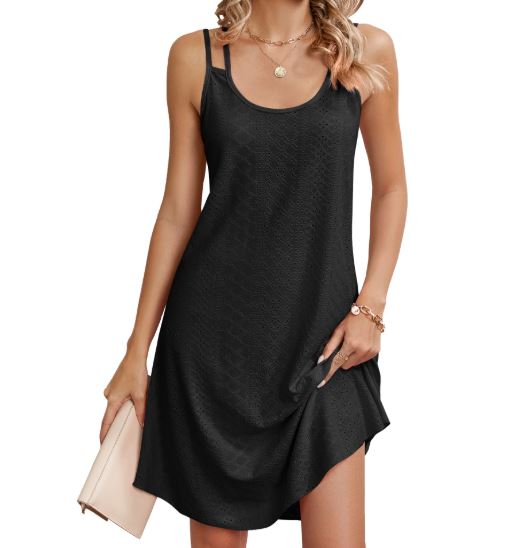 GR | Sommerkleid, ärmellos, Mini, Cami Kleid, Sonnenkleid