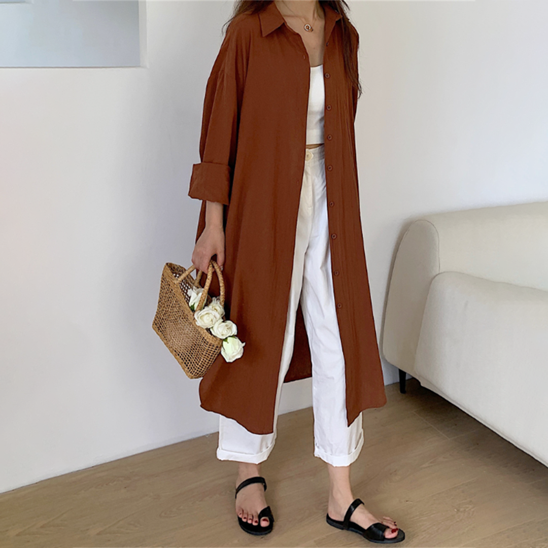GR: Long shirt dress for stylish comfort