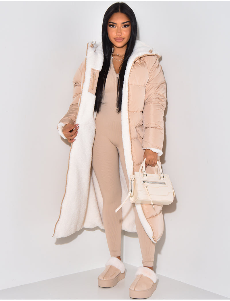 GR | Warm lined winter jacket for women - Reversible fleece jacket