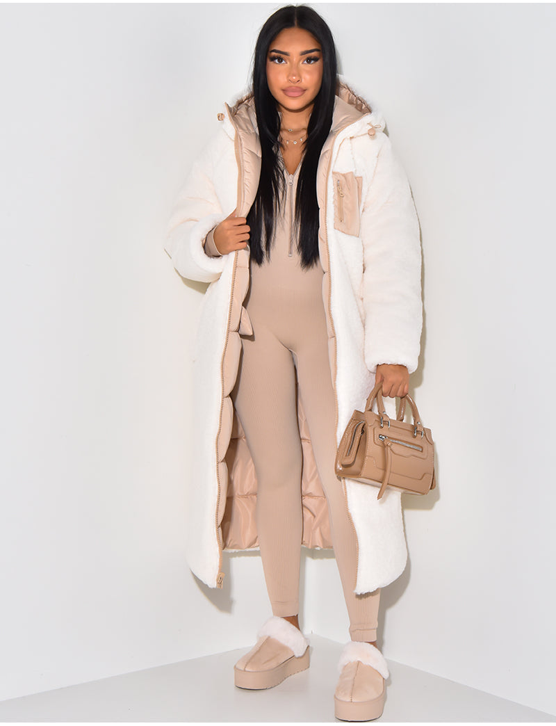 GR | Warm lined winter jacket for women - Reversible fleece jacket