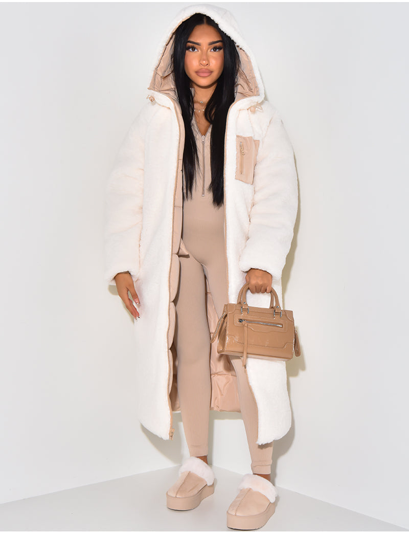 GR | Warm lined winter jacket for women - Reversible fleece jacket