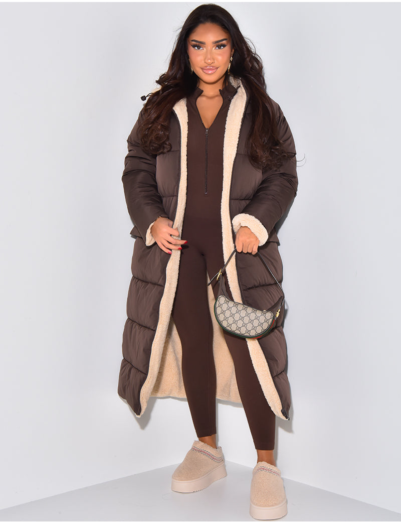 GR | Warm lined winter jacket for women - Reversible fleece jacket