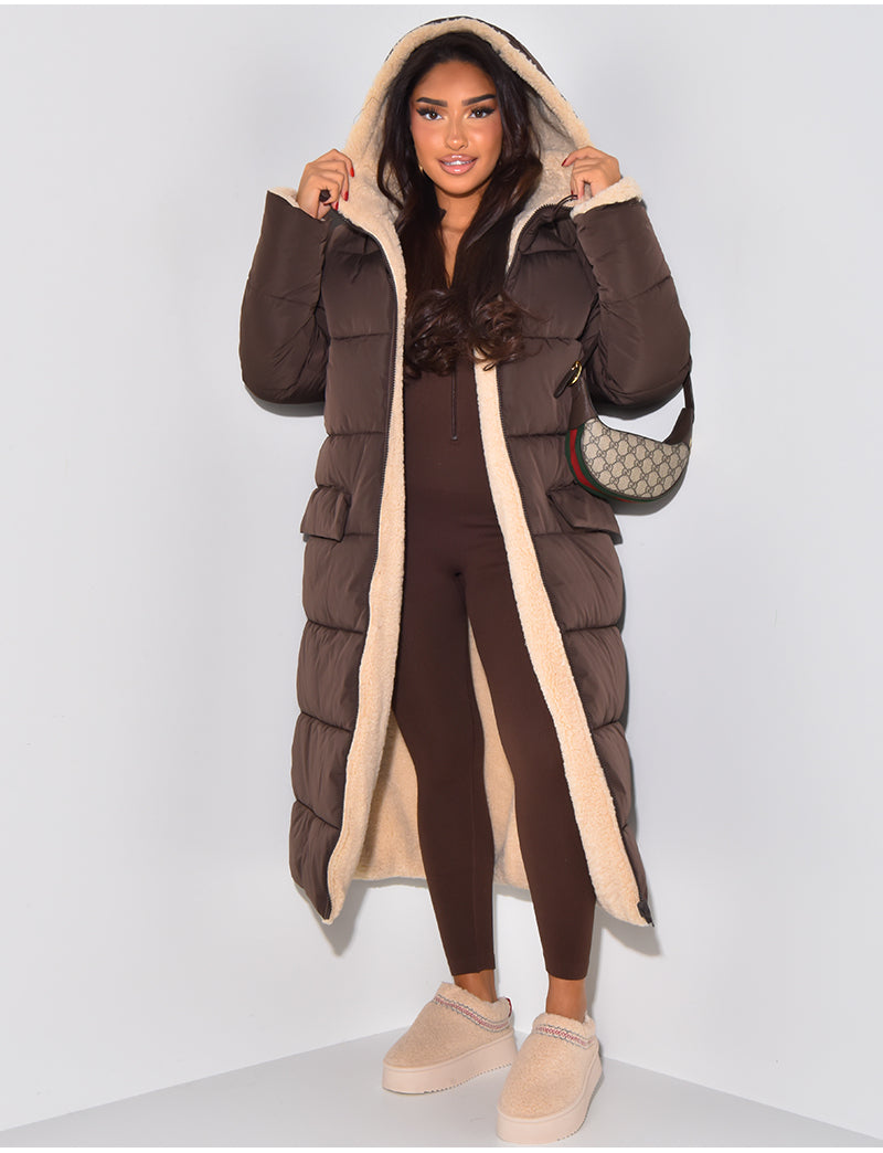 GR | Warm lined winter jacket for women - Reversible fleece jacket