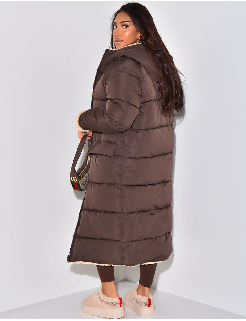 GR | Warm lined winter jacket for women - Reversible fleece jacket