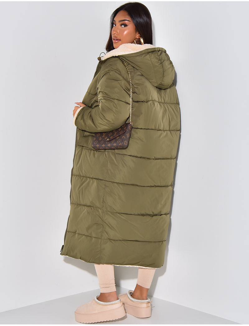 GR | Warm lined winter jacket for women - Reversible fleece jacket