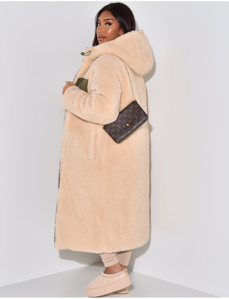 GR | Warm lined winter jacket for women - Reversible fleece jacket