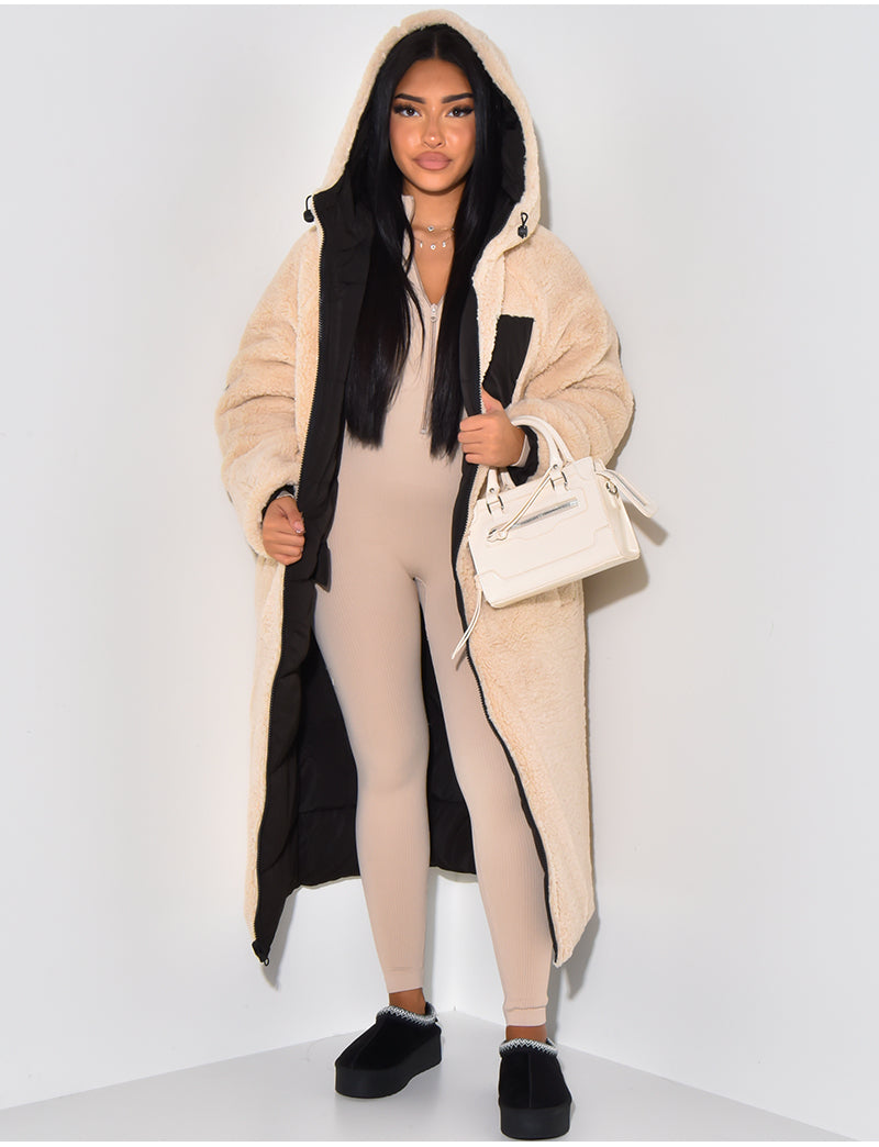 GR | Warm lined winter jacket for women - Reversible fleece jacket