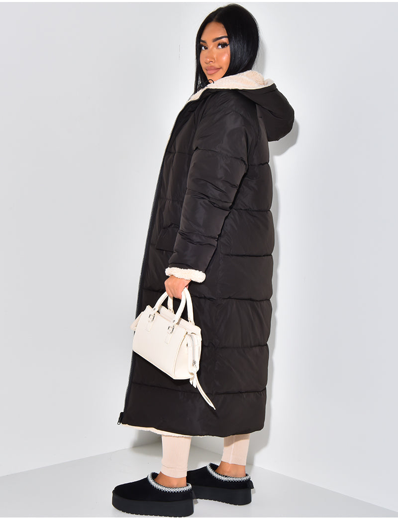 GR | Warm lined winter jacket for women - Reversible fleece jacket