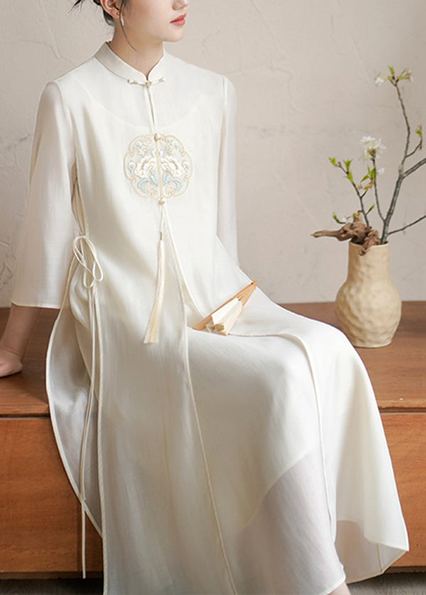 GR | Elegant dress with Chinese collar