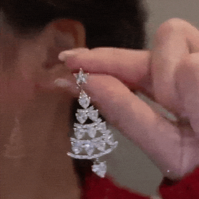 GR | Christmas Sparkle Silver Earrings 