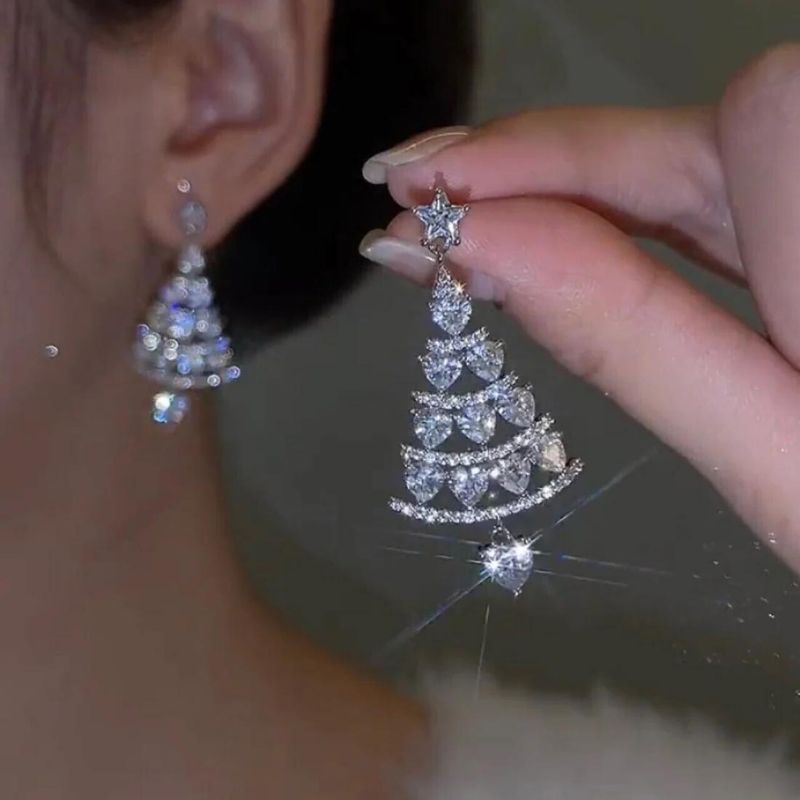 GR | Christmas Sparkle Silver Earrings 