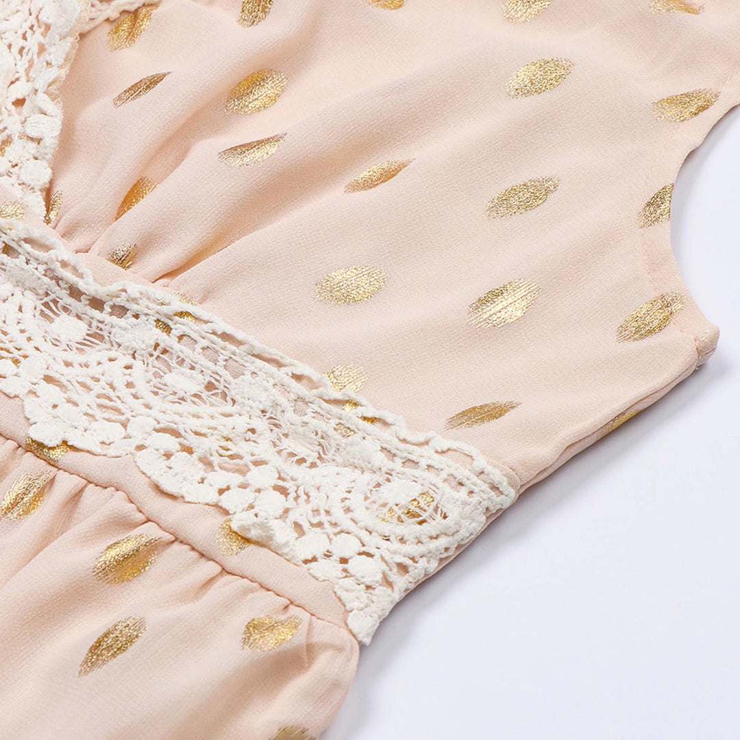GR - Embroidered sleeveless long dress