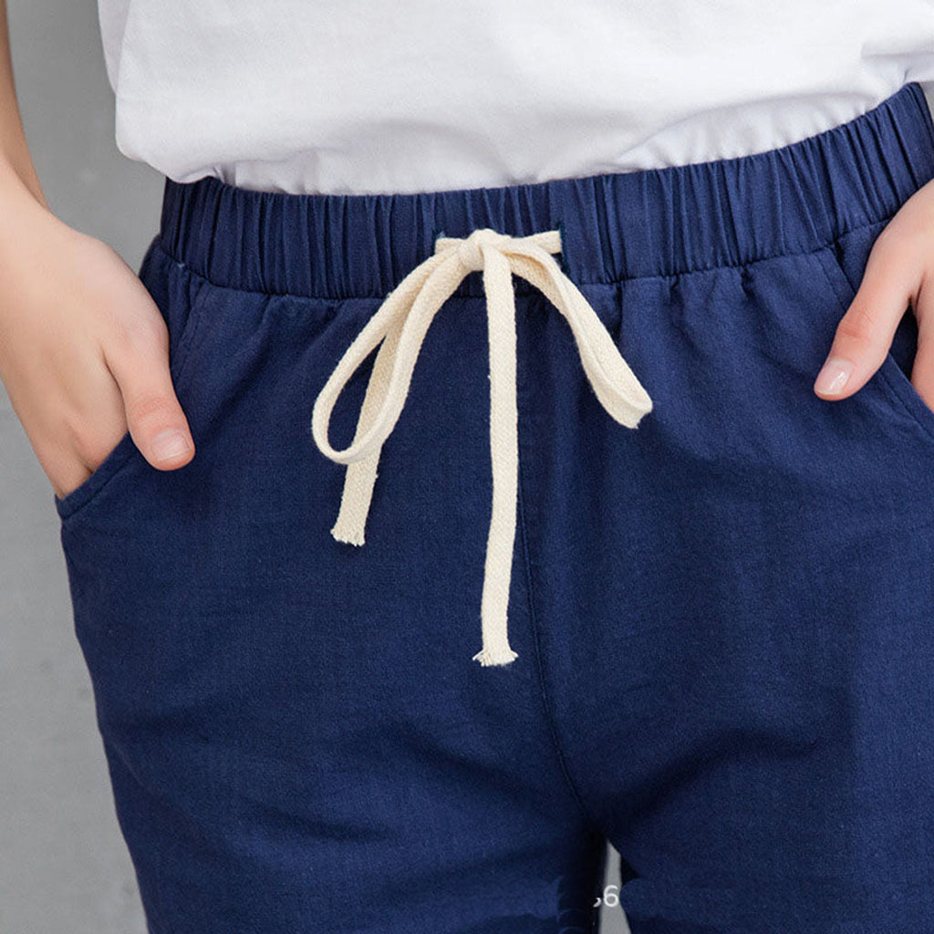 GR | Bequeme Damenhose in Schwarz, Khaki Und Blau