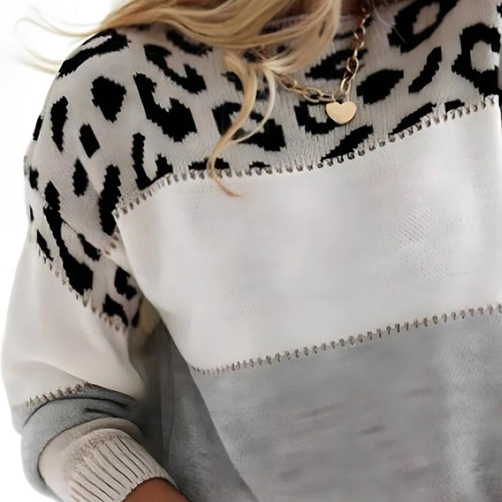 GR | Damen Sweatshirt mit Leopardenmuster - Stylisch und Bequem