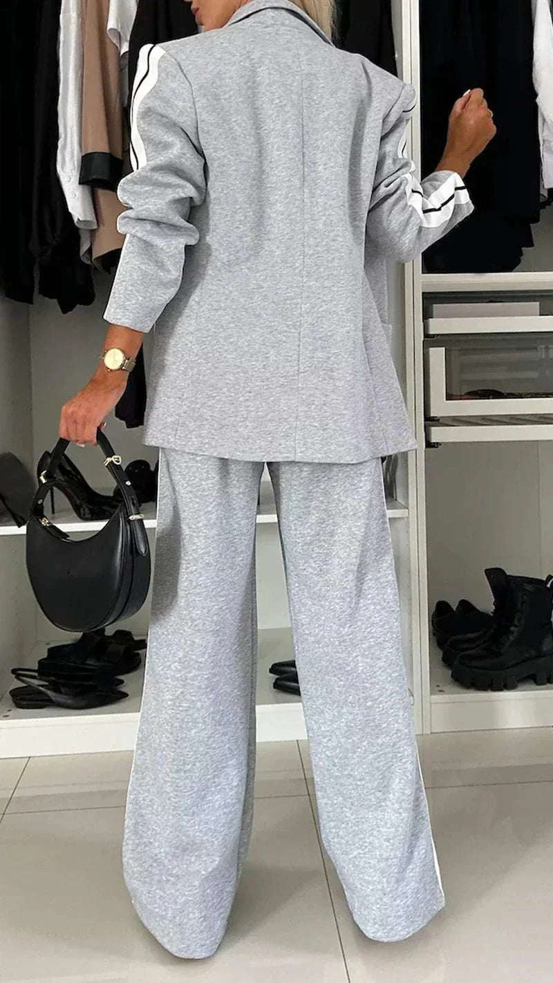 GR | Ord Set Blazer for Women and Wide Jogging Pants Two-Piece Set