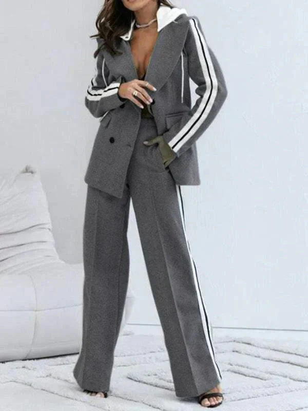 GR | Ord Set Blazer for Women and Wide Jogging Pants Two-Piece Set