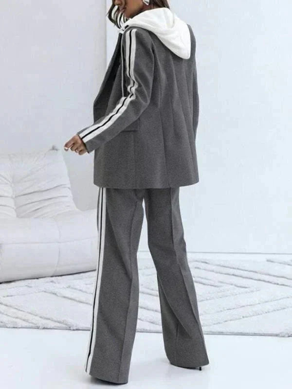 GR | Ord Set Blazer for Women and Wide Jogging Pants Two-Piece Set