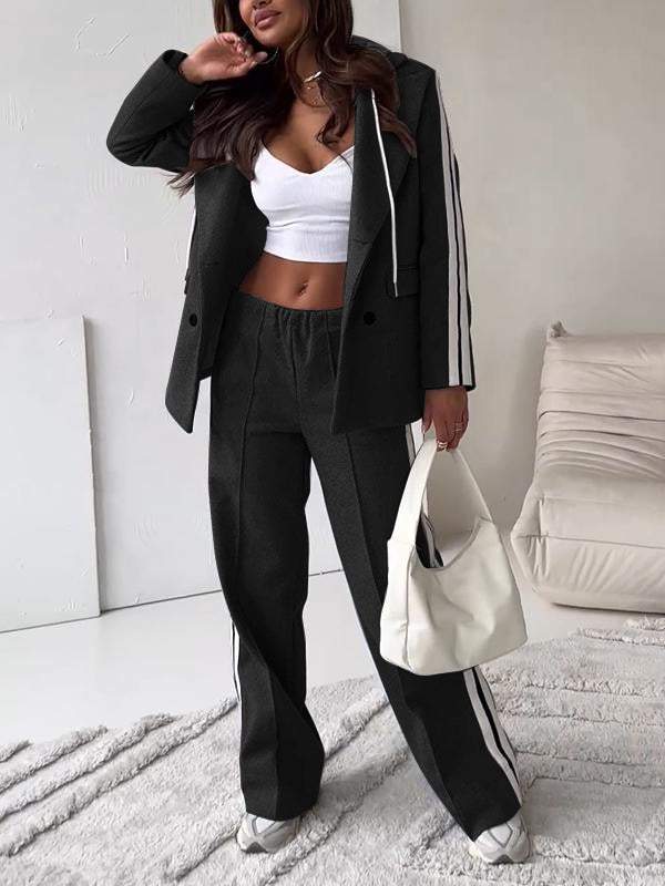 GR | Ord Set Blazer for Women and Wide Jogging Pants Two-Piece Set