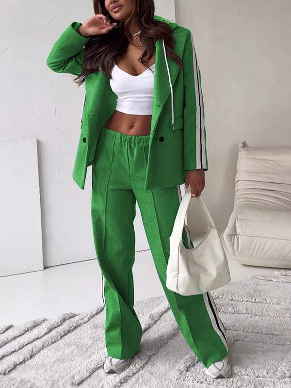 GR | Ord Set Blazer for Women and Wide Jogging Pants Two-Piece Set