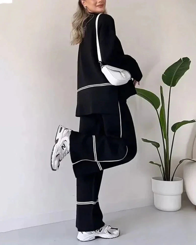 GR | Order Set Two-piece set consisting of oversized women's sweater and wide-leg trousers
