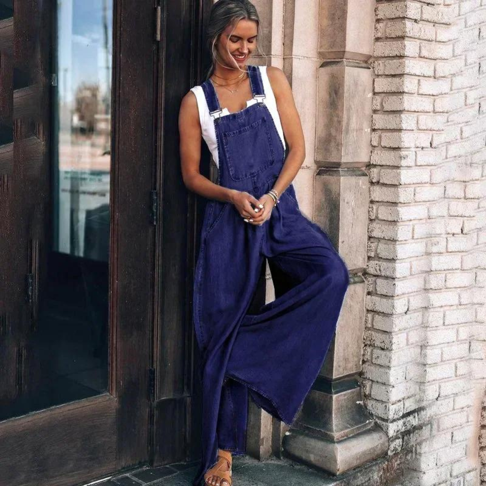 GR | Elegant Adjustable Denim Jumpsuit