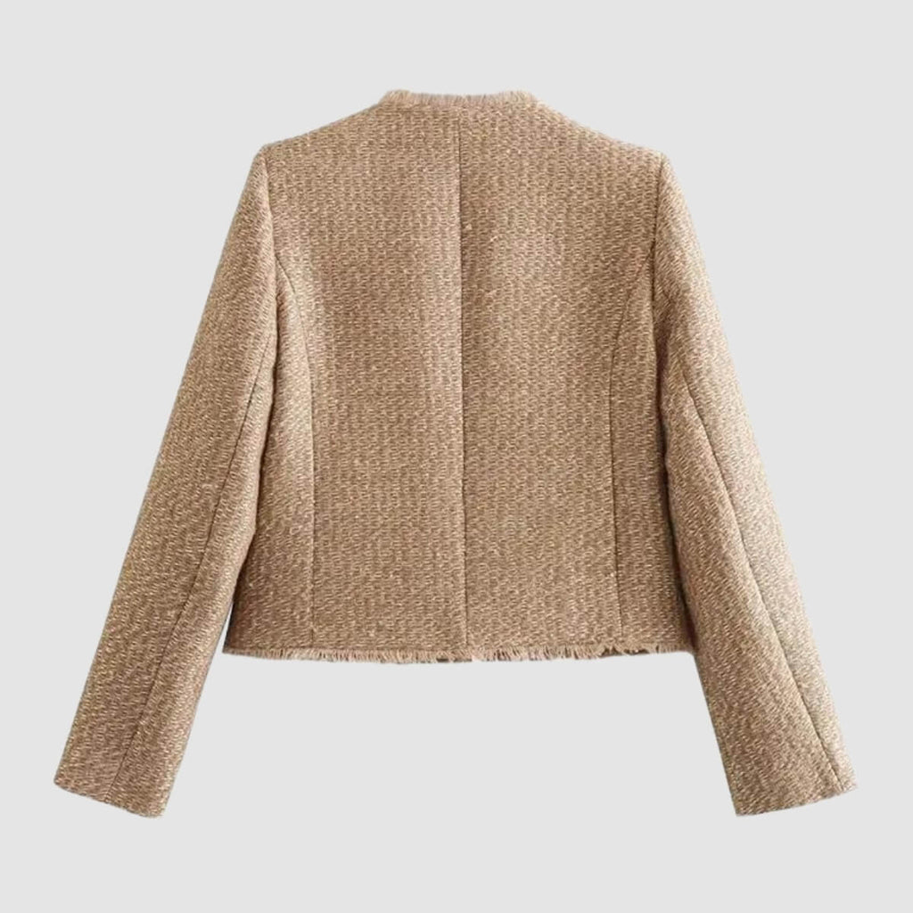 Luxurious tweed short jacket